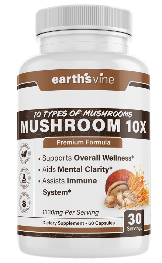 Mushroom 10X Supplement | 10 Types Of Mushrooms